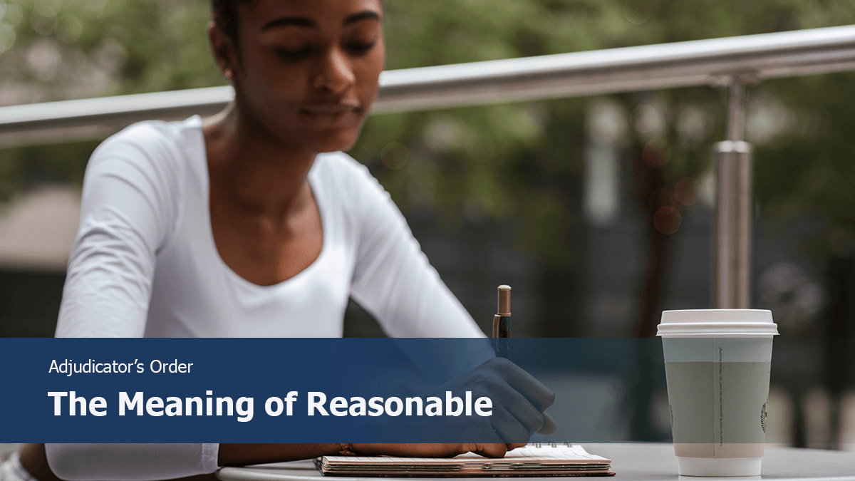 The Meaning of Reasonable