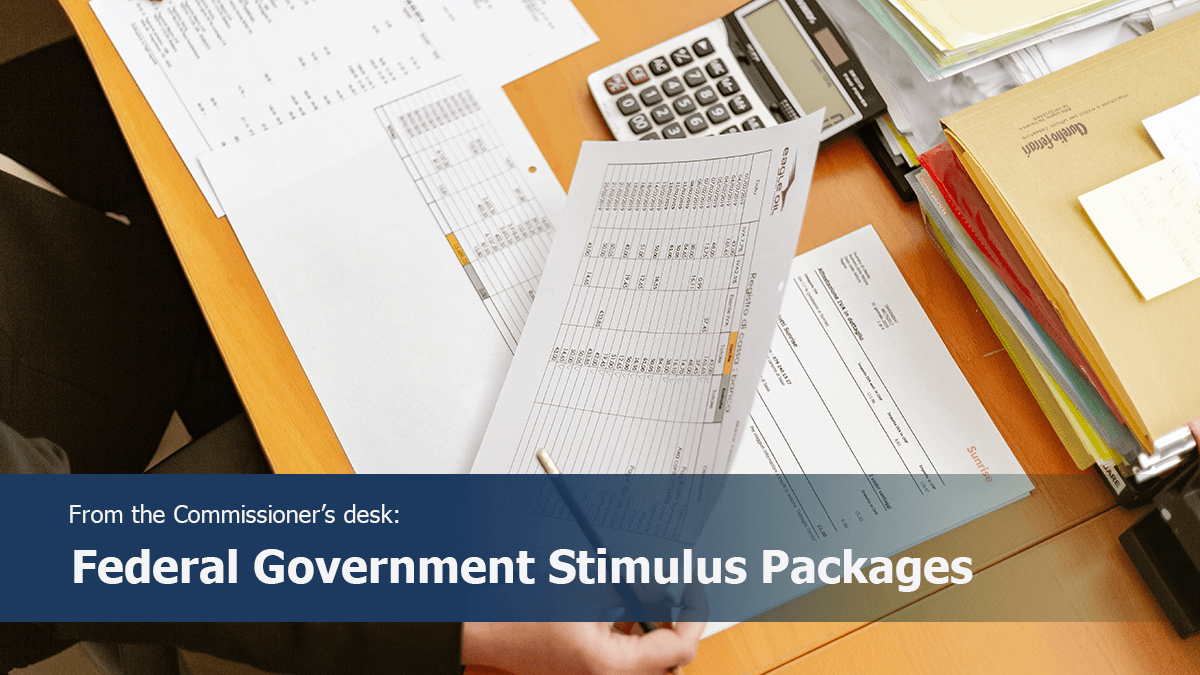 Commissioner’s Desk: Federal Government Stimulus Packages – Are they available for Bodies Corporate?