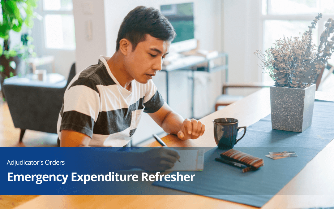 Emergency Expenditure Refresher