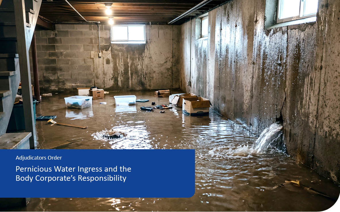 Pernicious Water Ingress and the Body Corporate’s Responsibility